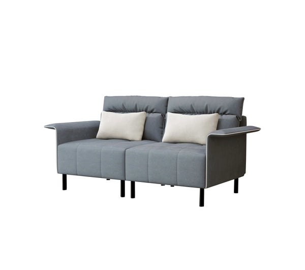 HQ-282 Sofa Couch, Suede Mid-Century Tufted Love Seat for Living Room