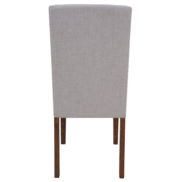 Upholstered Dining Chairs - Dining Chairs Set of 2 Fabric Dining Chairs with Copper Nails