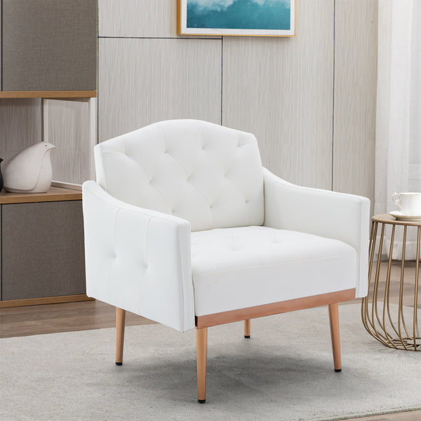 Accent Chair ,leisure single sofa with Rose Golden feet