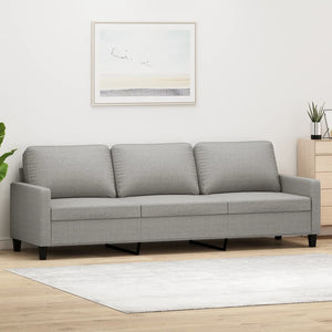 3-Seater Sofa Light Gray 82.7" Fabric