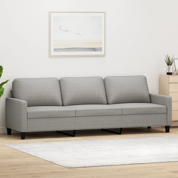 3-Seater Sofa Light Gray 82.7" Fabric