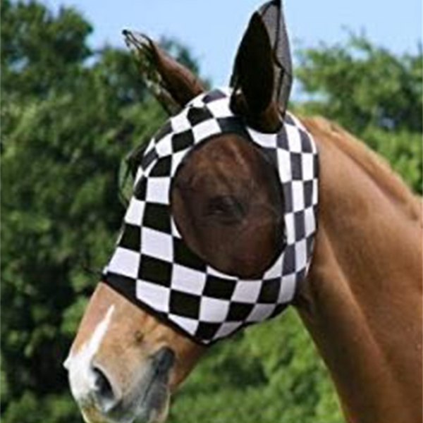 Horse Mask With Ultra Light UV For Horse; Pattern Horse Mask With Ears Cover; Soft Mesh Horse Masks