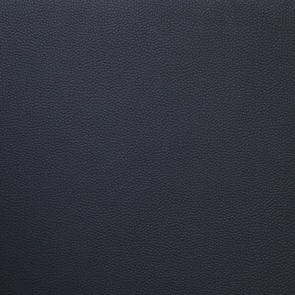 3-Seater Sofa with Cushions Black Faux Leather
