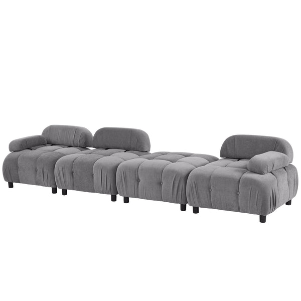 U_STYLE Upholstery Modular Convertible Sectional Sofa, L Shaped Couch with Reversible Chaise