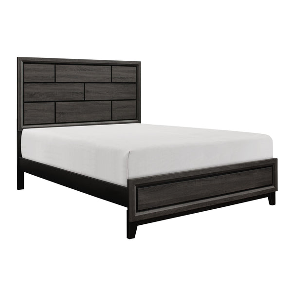 Modern Style Clean Line Design Gray Finish 1pc Eastern King Size Bed Contemporary Bedroom Furniture