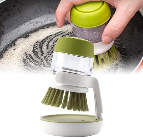 Dish Scrubber Brush with Handle, 3 Pack Kitchen Scrub Brush for Dishes, Sink Cleaning Brush for Bowl Pot Pan Vegetables