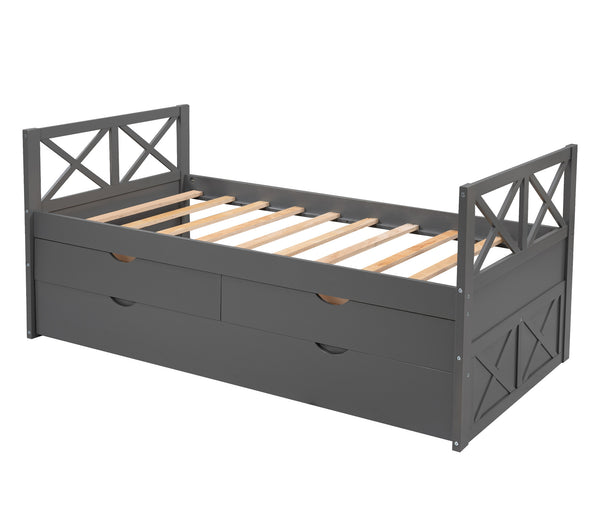 Multi-Functional Daybed with Drawers and Trundle