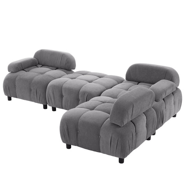 U_STYLE Upholstery Modular Convertible Sectional Sofa, L Shaped Couch with Reversible Chaise