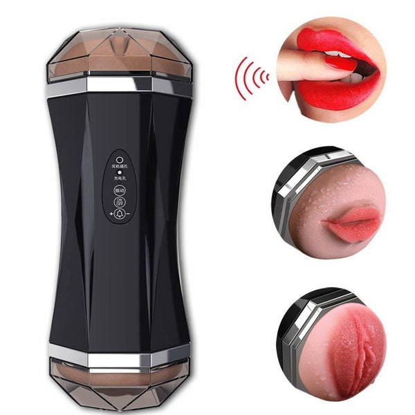 3 in 1 Male Masturbators Adult Sex Toys with Realistic Textured Mouth Vagina and Tight Anus, Men's Pocket Pussy Blowjob Stroker Anal Play Sex Toys for Men Masturbation