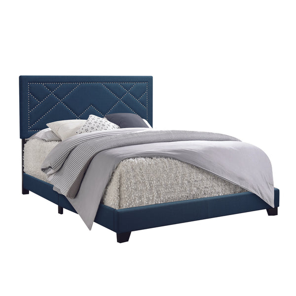 Ishiko Queen Bed in Dark Teal Fabric 20860Q