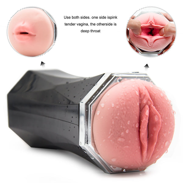 3 in 1 Male Masturbators Adult Sex Toys with Realistic Textured Mouth Vagina and Tight Anus, Men's Pocket Pussy Blowjob Stroker Anal Play Sex Toys for Men Masturbation