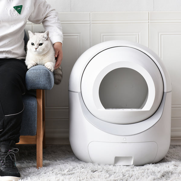 Self -Cleaning Cat Litter Box for Multiple Cats ; Scooping Automatically ; Suitable for all kinds of cat litter; Secure; Odor Removal ; App Control; Support 5G&2.4G WiFi.