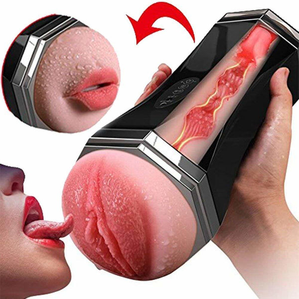 3 in 1 Male Masturbators Adult Sex Toys with Realistic Textured Mouth Vagina and Tight Anus, Men's Pocket Pussy Blowjob Stroker Anal Play Sex Toys for Men Masturbation