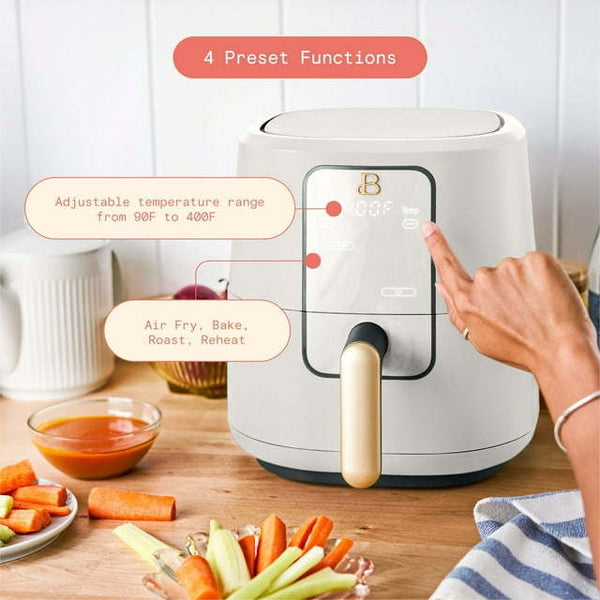 3 Qt Air Fryer with TurboCrisp Technology, White Icing by Drew Barrymore