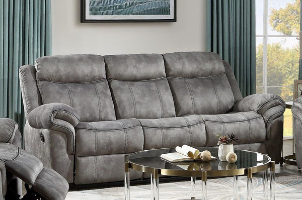 Zubaida Sofa (Glider & Motion), 2-Tone Gray Velvet YJ