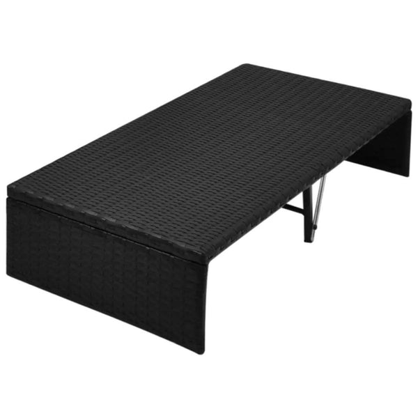 Garden Bed with Canopy Black 74.8"x51.2" Poly Rattan