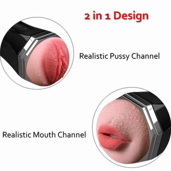 3 in 1 Male Masturbators Adult Sex Toys with Realistic Textured Mouth Vagina and Tight Anus, Men's Pocket Pussy Blowjob Stroker Anal Play Sex Toys for Men Masturbation